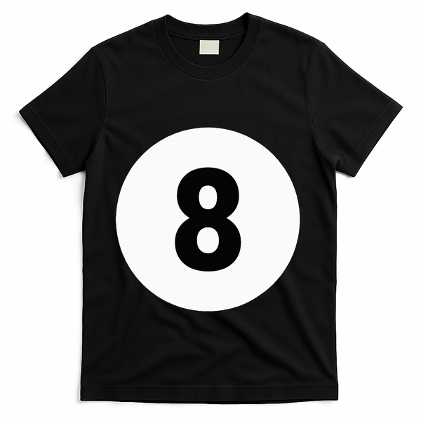 8 Pool Ball 8 Billiards Costume Halloween Group Matching T-Shirt - Black