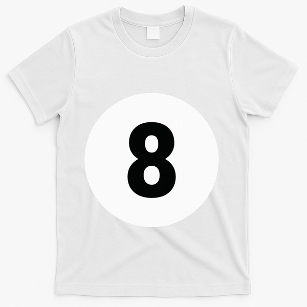 8 Pool Ball 8 Billiards Costume Halloween Group Matching T-Shirt - White