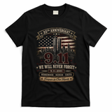 9.11 We Will Never Forget 25th Anniversary T-Shirt - Black