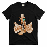 Abc 123 Western Cowgirl Teacher Back To School Teacher T-Shirt - Black