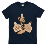 Abc 123 Western Cowgirl Teacher Back To School Teacher T-Shirt - Navy