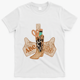 Abc 123 Western Cowgirl Teacher Back To School Teacher T-Shirt - White