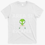 Alien Area 51 Escapee Funny Costume Ufo T-Shirt - White