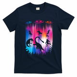 Alien Abduction Trex Loch Ness Bigfoot Funny Ufo T-Shirt - Navy Blue