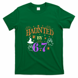 Aunted By 6-7 Halloween Math Teacher 67 Meme T-Shirt - Irish Green