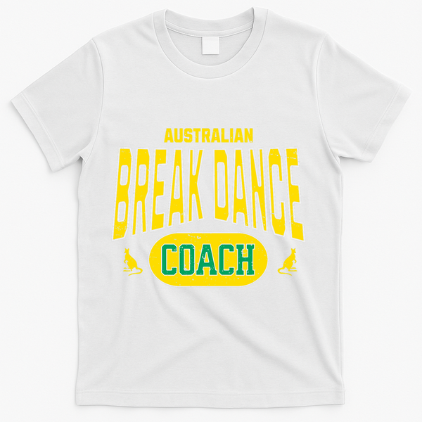 Australian Breakdance Coach Costume Outfit Halloween Party T-Shirt - White