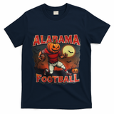 Alabama Football Halloween Pumpkin Player Spooky Alabama T-Shirt - Navy