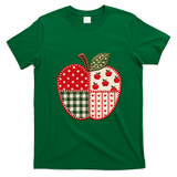 Apple Gingham Polka Dot Teacher Classroom Back To School T-Shirt - Irish Green