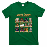 Animal Groups Unveiled Educational Wildlife T-Shirt - Irish Green