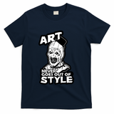 Art Never Goes Out Of Style Horror Clown T-Shirt - Navy