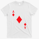 Ace Of Diamonds Playing Card T-Shirt - White