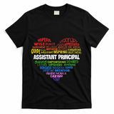 Assistant Principal Cute Hear Back To School T-Shirt - Black