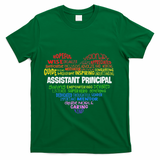 Assistant Principal Cute Hear Back To School T-Shirt - Green