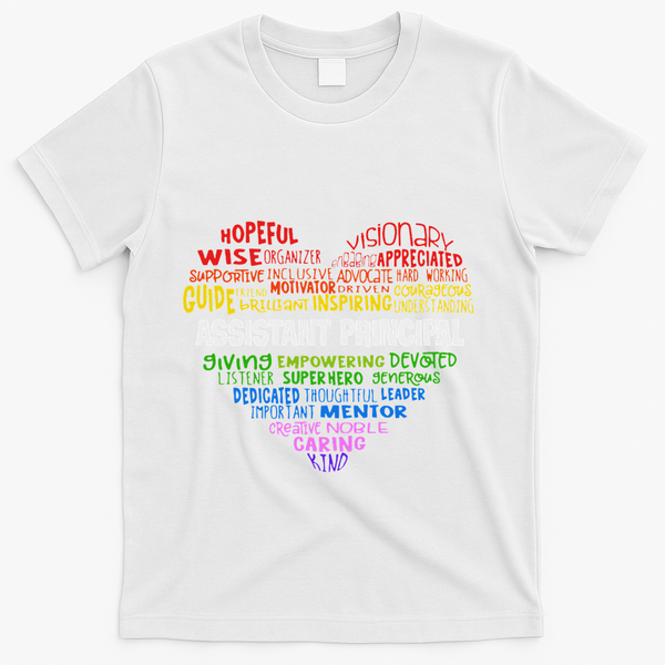 Assistant Principal Cute Hear Back To School T-Shirt - White
