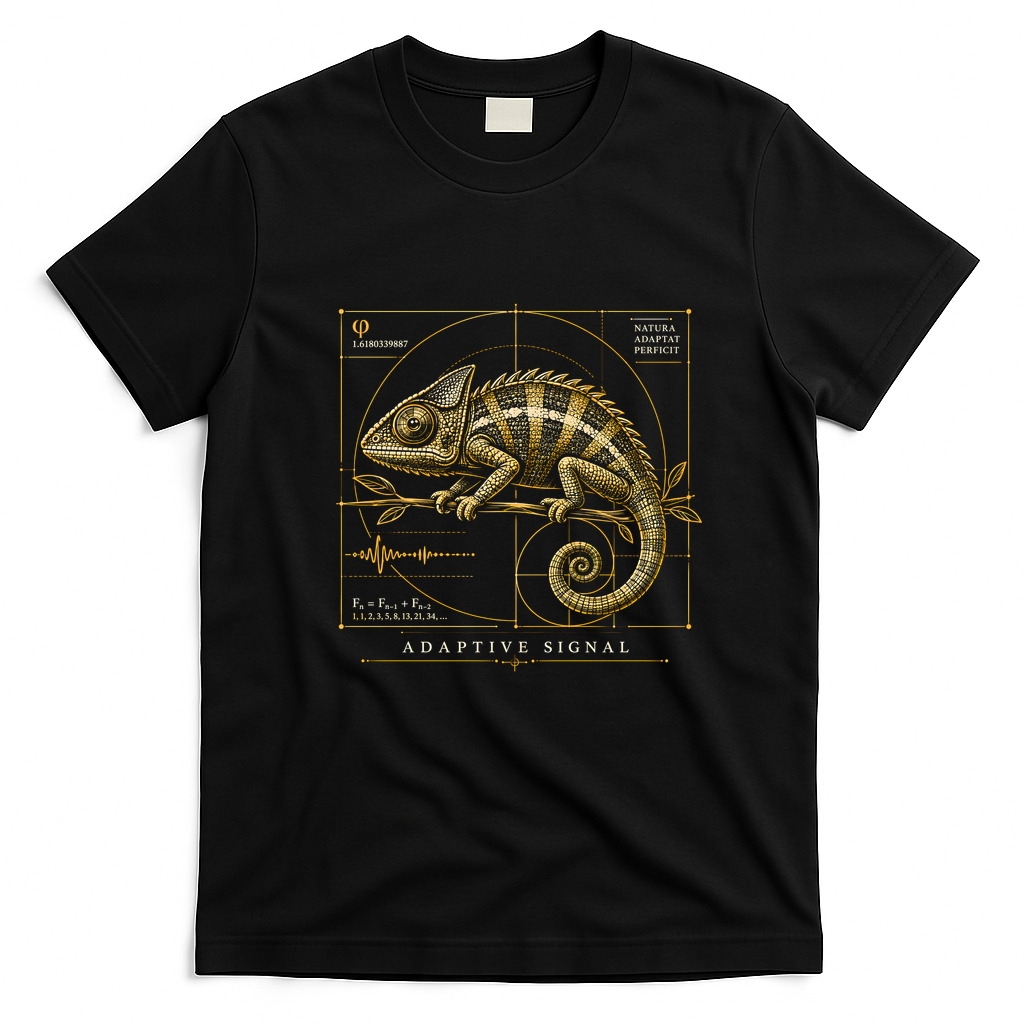 Adaptive Signal Golden Ratio Chameleon T-Shirt - Black