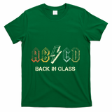 Abcd Teacher  Back To School Teacher Student Rock T-Shirt - Green