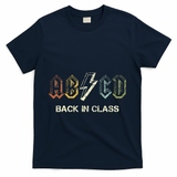 Abcd Teacher  Back To School Teacher Student Rock T-Shirt - Navy
