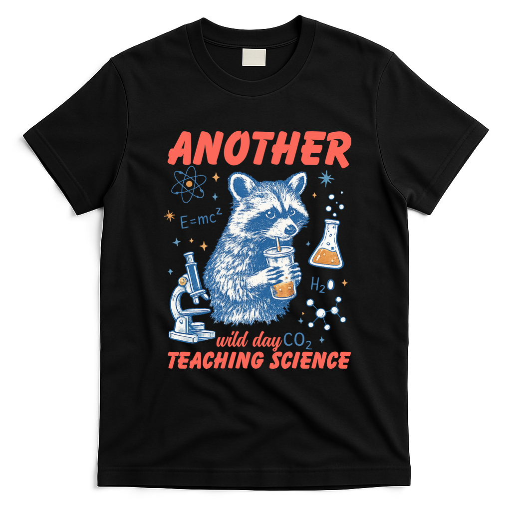 Another Wild Day Teaching Science T-Shirt - Black