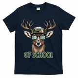 Bucked 100 Days Of School Deer Student 100th Day T-Shirt - Navy