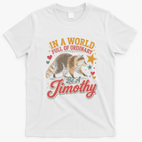 Be A Jimothy Raccoon Funny Viral Meme T-Shirt - White