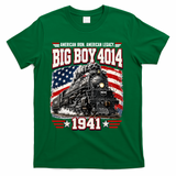 Big Boy 4014 Steam Locomotive Vintage Railroad T-Shirt - Green