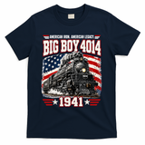 Big Boy 4014 Steam Locomotive Vintage Railroad T-Shirt - Navy
