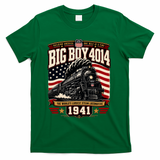 Big Boy 4014 Steam Engine Locomotive Train Railroad T-Shirt - Green