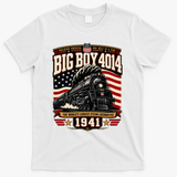 Big Boy 4014 Steam Engine Locomotive Train Railroad T-Shirt - White