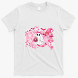 Boo Breast Cancer Awareness Ghost Witch Pink Ribbon T-Shirt - White