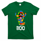 Building Blocks Ghost Boo Master Builder Halloween T-Shirt - Irish Green