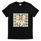 Brewers Bow Tie Sports Fan Retro Game Day T-Shirt - Black