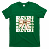 Brewers Bow Tie Sports Fan Retro Game Day T-Shirt - Irish Green