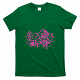Breast Cancer Awareness Witch On Broom Halloween Pink Ribbon T-Shirt - Irish Green
