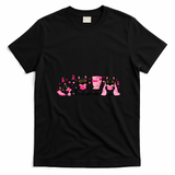 Breast Cancer Book Lover Cats T-Shirt - Black