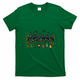 Black Crow Halloween Scary Witch T-Shirt - Irish Green