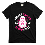 Breast Cancer Is Boo Sheet Funny Halloween Ghost T-Shirt - Black