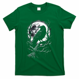 Black Crow Raven Bird T-Shirt - Green