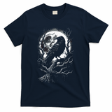 Black Crow Raven Bird T-Shirt - Navy