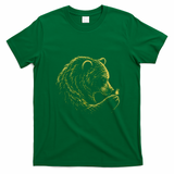Bear Embracing Butterfly Nature Wildlife T-Shirt - Irish Green
