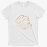 Bear Embracing Butterfly Nature Wildlife T-Shirt - White