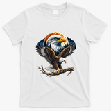 Bald Eagle Forest Moon Wildlife Bird Of Prey T-Shirt - White