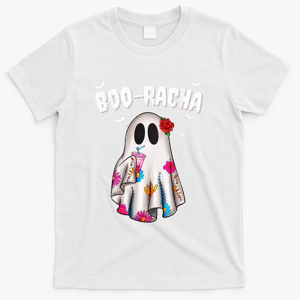 Booracha Funny Halloween Ghost Boo Jee Ghost For Halloween T-Shirt - White