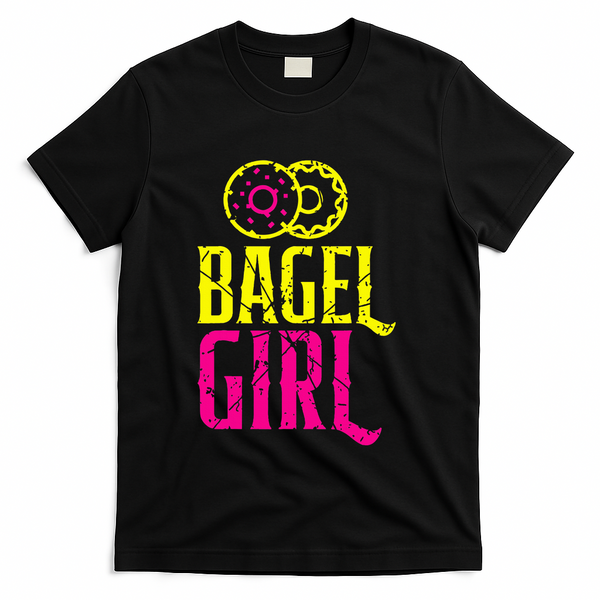 Bagel Girl Funny Bagel Lover Costume T-Shirt - Black