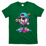 Baseball Happy Colorful Polka Dot Day Ice Cream Drip T-Shirt - Irish Green