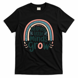 Back-to-School Helping Little Minds Grow Teacher T-Shirt - Black