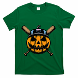 B.A.S.E.B.A.L.L Home Plate Drip Halloween Pumpkin T-Shirt - Green
