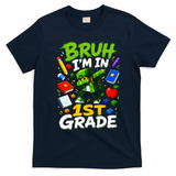 Bruh I'm In 1st Grade Video Gamer Gaming Funny Cute T-Shirt - Navy Blue