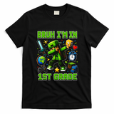 Bruh I'm In 1st Grade First Adventure Back To School T-Shirt - Black