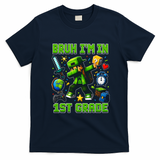 Bruh I'm In 1st Grade First Adventure Back To School T-Shirt - Navy Blue