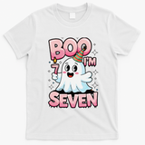 Boo IM Seven Ghost Theme For October T-Shirt - White